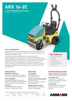 ARX 16-2C StV-T4f Light Tandem Roller Sell Sheet MSS-2799-01-DE_