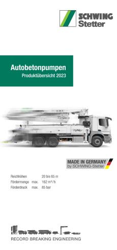 Produktübersicht Autobetonpumpen Schwing