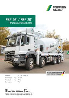 Prospekt FBP 264 _ FBP 294 Fahrmischerbetonpumpe