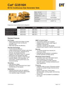 G3516H 60 Hz Erdgas – Datenblatt